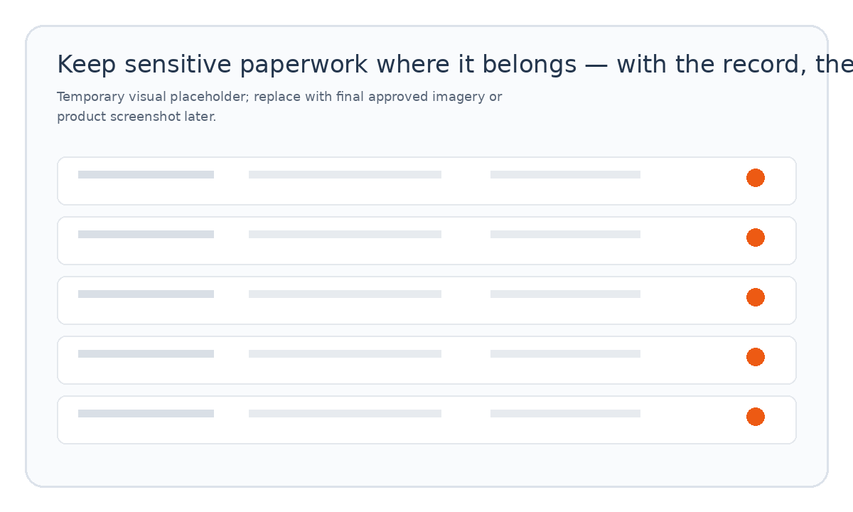 Document Storage closing visual placeholder