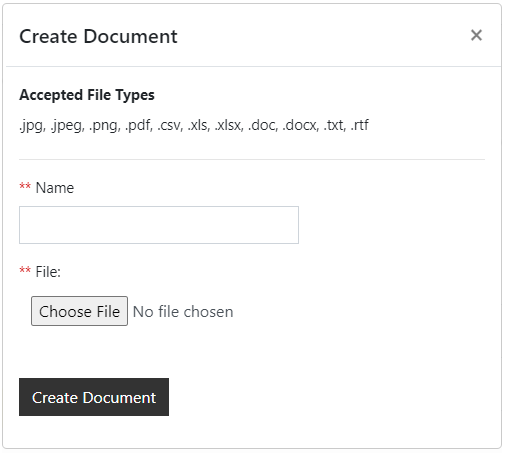 SecureCare screenshot of documents