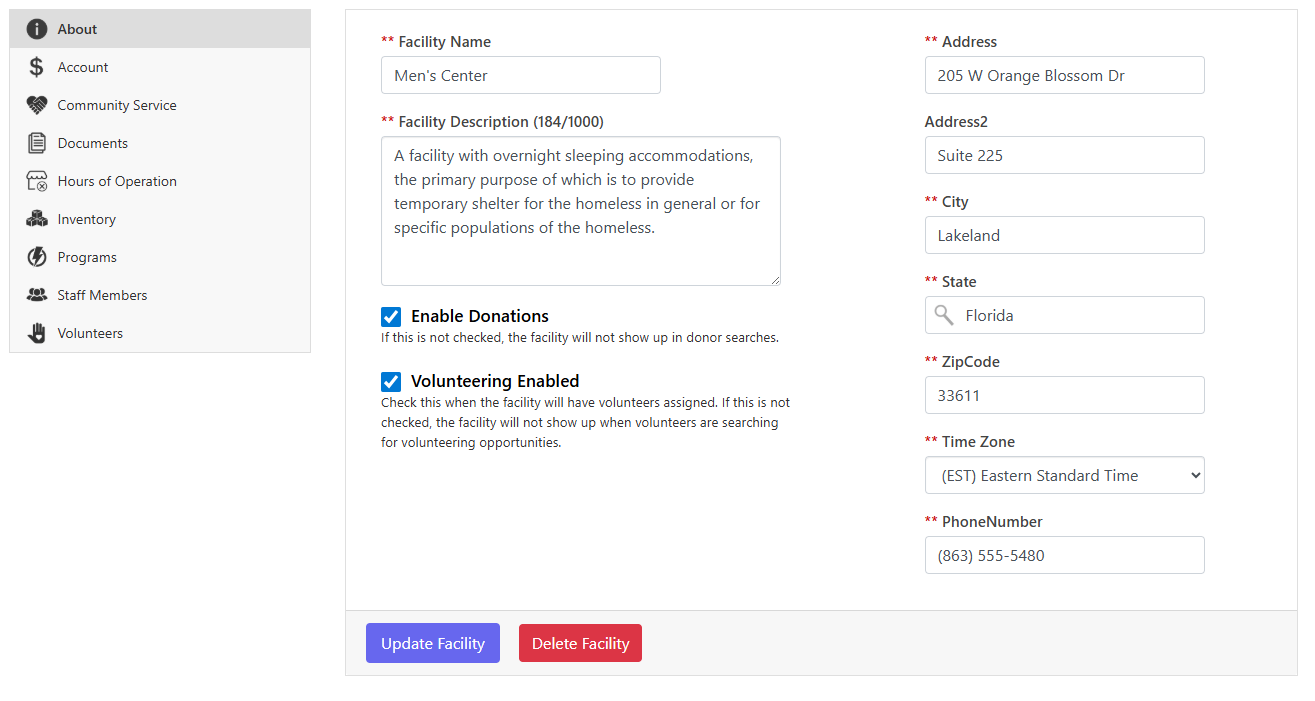 Facilities product placeholder