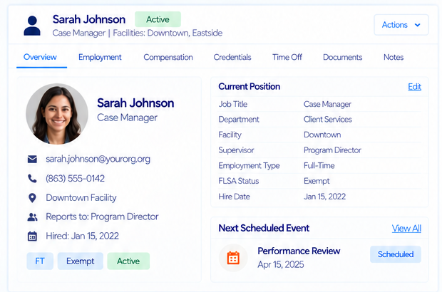 Synthetic SecureCare employee profile placeholder