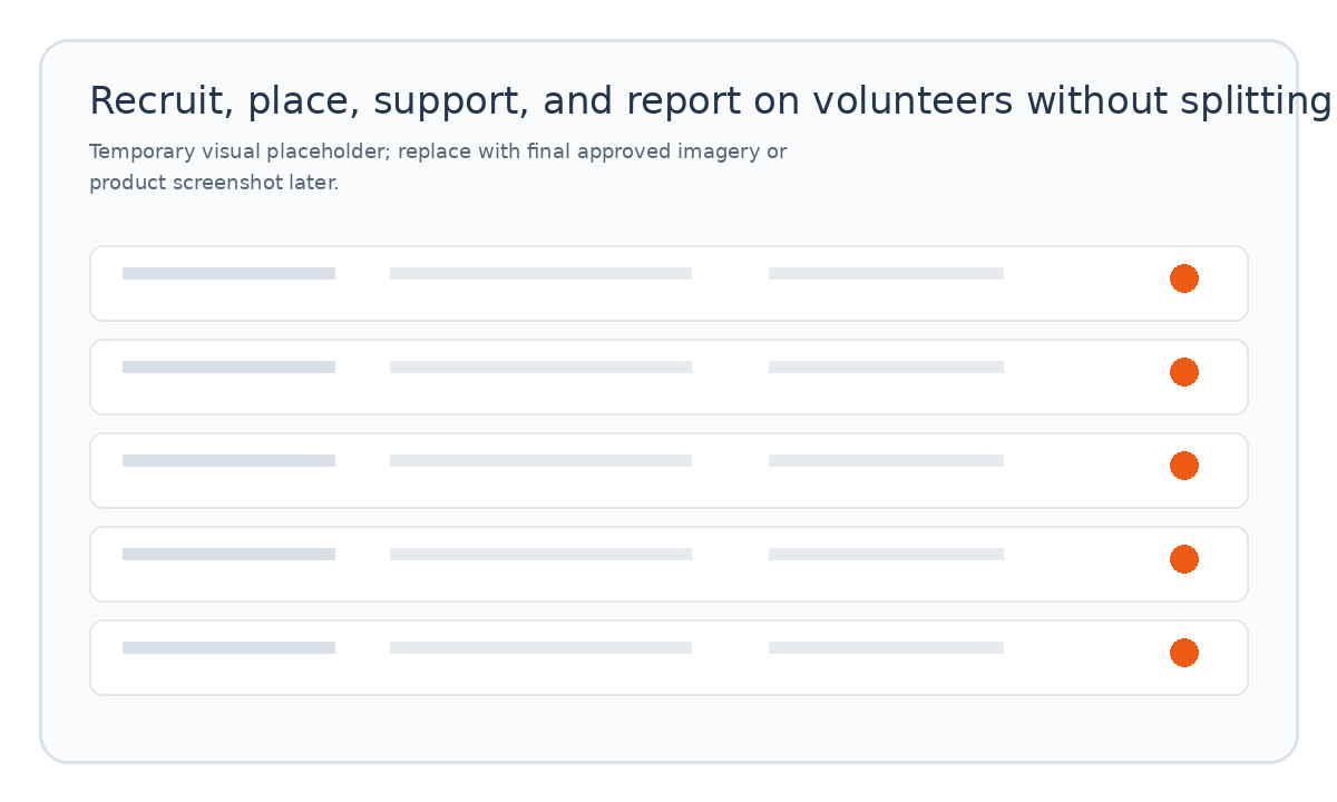 Volunteers closing visual placeholder